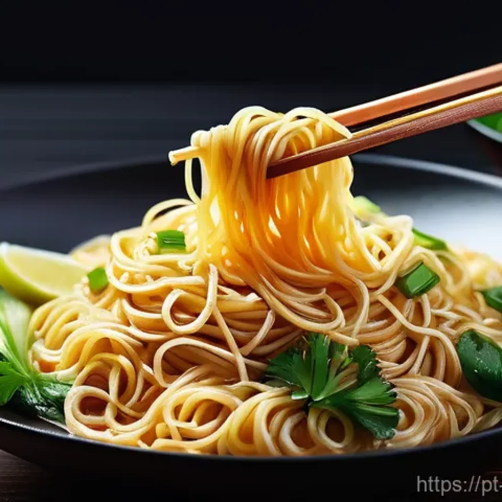 중국 냉면 종류 - Here are three detailed image prompts in English, designed to generate appealing and safe culinary i...