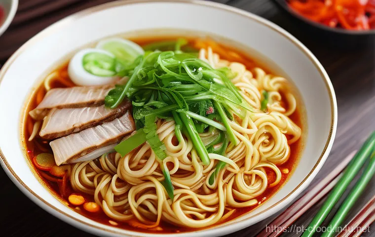 중국 냉면 종류 - Here are three detailed image prompts in English, designed to generate appealing and safe culinary i...